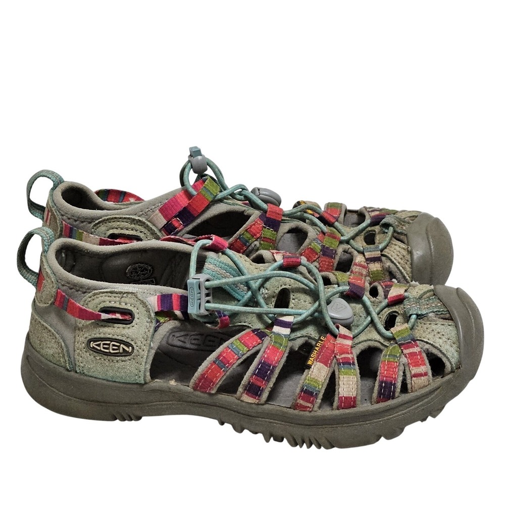 Keen Sandals Kids 3 Sage Green Whisper Multicolor Striped Bungee Water Shoes